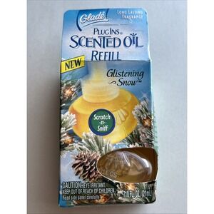 Glade Plug In Scented Oil Refill Glistening Snow‎ Fragrance 2003 New Old Stock